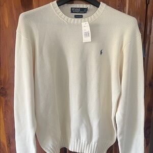 Polo by Ralph Lauren Off-White Crewneck Sweater for Men